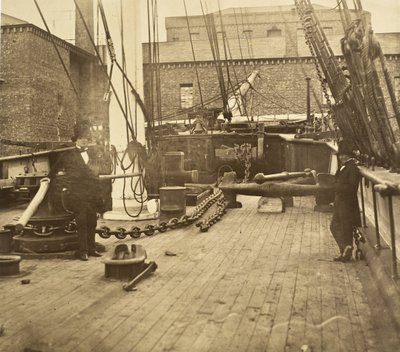 Brunel a bordo do Aphrodita, Liverpool de Robert Howlett