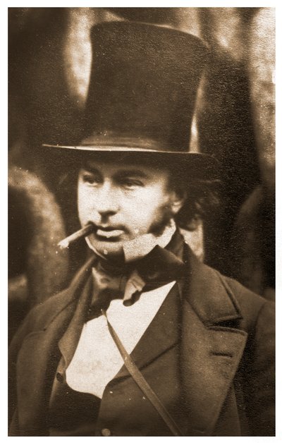 Retrato de Isambard Kingdom Brunel pelas cadeias de lançamento do SS Great Eastern, 1857 de Robert Howlett