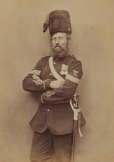 Sargento Glasgow, Royal Artillery, 1856 (foto sépia) de Robert Howlett