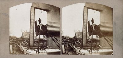 O Leviathan &39;Steam Ship aka&39; The Great Eastern &39;, em construção, c.1857 (estéreo de albumina) de Robert Howlett