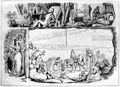 Capital e trabalho, ilustração de &39;Punch&39;, 29 de julho de 1843 de Robert Jacob Hamerton