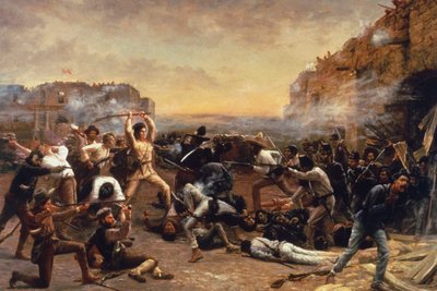 A Queda do Álamo ou A Última Resistência de Crockett de Robert Jenkins Onderdonk