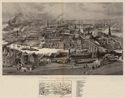Uma visão panorâmica de Newcastle-on-Tyne de Robert Jobling