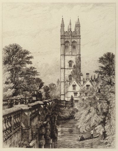 Magdalen Tower e ponte de Robert Kent after Thomas
