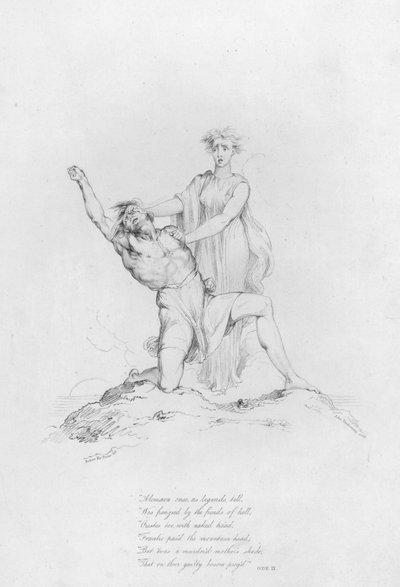 Anacreon, Ode IX (gravura) de Robert Kerr (after) Porter