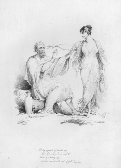 Anacreon, Ode LXXVII (gravura) de Robert Kerr (after) Porter