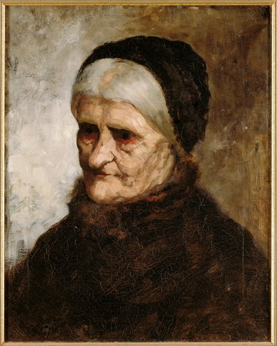 Cabeça de uma mulher idosa, 1881 de Robert Koehler