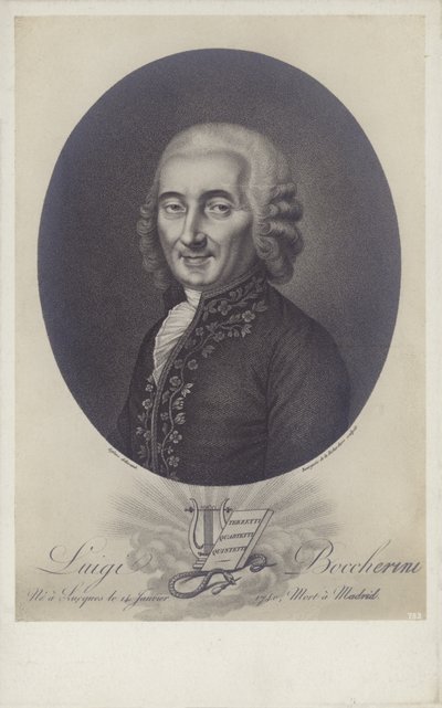 Luigi Boccherini, compositor e violoncelista italiano (1743-1805). de Robert Lefevre