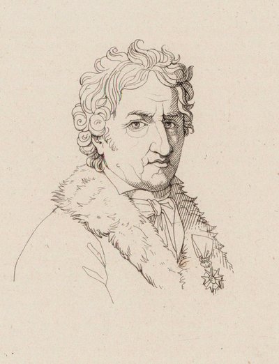 Retrato do compositor Pierre-Alexandre Monsigny 1729-1817, c. 1810. de Robert Lefevre