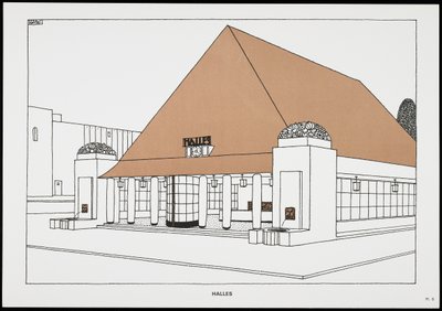 Halles, de A Modern Cite, Desenhos de Rob Mallet-Stevens Architect, 1987 (publicado) de Robert Mallet Stevens