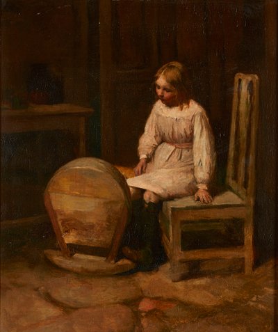 Balançando o berço (óleo sobre tela) de Robert McGregor