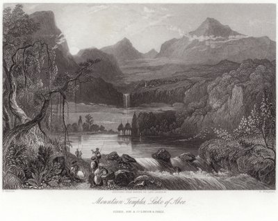 Templos da montanha no lago de Aboo de Robert Melville Grindlay