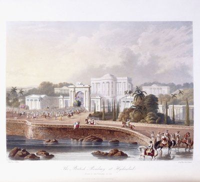 A residência britânica em Hyderabad, 1813; 1830 de Robert Melville Grindlay