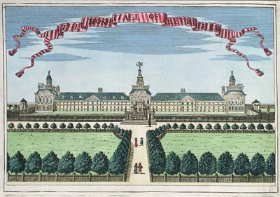O Hospital de Belém, de &39;Um livro das perspectivas dos lugares notáveis em e sobre a cidade de Londres&39;, c.1700 de Robert Morden