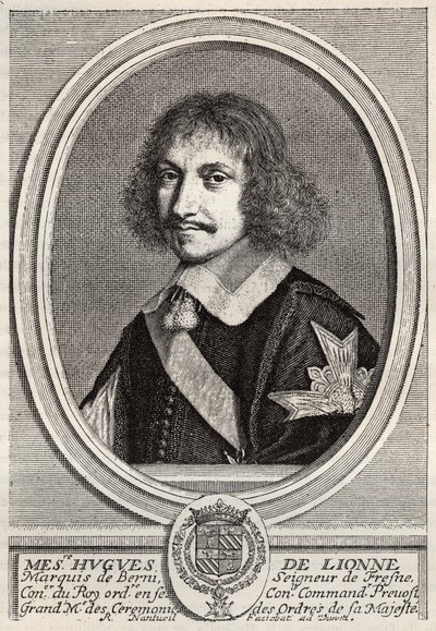 Hugues de Lionne (1611 - 1671), Marquês de Fresnes, Senhor de Berny, foi diplomata e ministro de estado sob o reinado de Luís XIV. Gravura de Robert Nanteuil. Coleção privada. de Robert Nanteuil