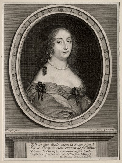 Marie Louise de Gonzague, rainha da Polônia, 1653. de Robert Nanteuil