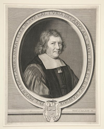 Pierre Payen-Deslandes, Decano dos Conselheiros Clérigos do Parlamento de Paris, Abb? de São Martinho e Prior de Caridade? (Decano dos Conselheiros-Escritores do Parlamento de Paris, abade de Saint-Martin e prior de La Charit?) de Robert Nanteuil