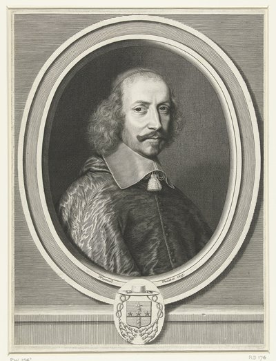 Retrato do cardeal Mazarin, 1655 de Robert Nanteuil