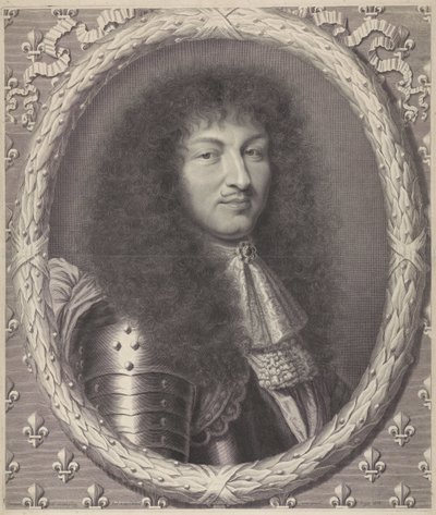 Retrato de Luís XIV, rei da França de Robert Nanteuil