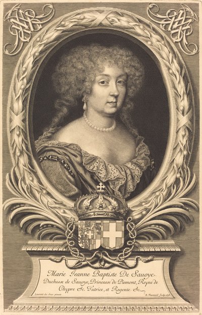 Marie-Jeanne-Baptiste, Duquesa de Savoie de Robert Nanteuil after Laurent Dufour