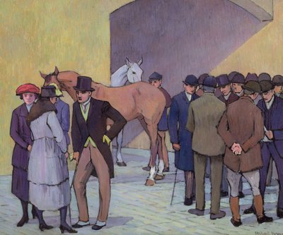 A Morning at Tattersall&39;s (óleo sobre tela) de Robert Polhill Bevan