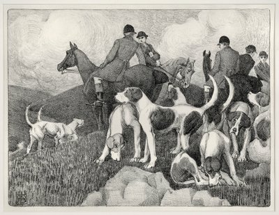 Cena de caça (litho) de Robert Polhill Bevan