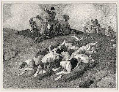 Cena de caça (litho) de Robert Polhill Bevan