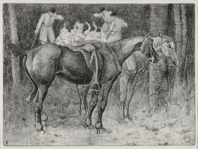 Cena de caça (litho) de Robert Polhill Bevan