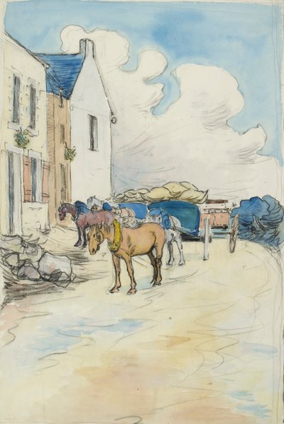 Fora da Loja de Vinhos, final do século XIX de Robert Polhill Bevan