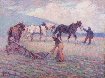 O Arado de Virar Arroz, c.1909 de Robert Polhill Bevan