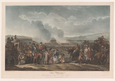 George III observa suas tropas em Blackheath Sua Majestade, revisando suas tropas em Black Heath (título no objeto) de Robert Pollard (I)