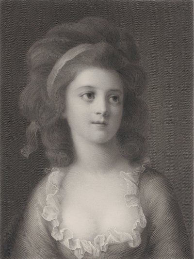 Retrato de meio corpo de Sophie ou Apollonia Helena Potocka quando jovem, 1872 de Robert Reyher