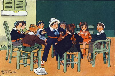 Para o furão. Gravação em "O que estamos a tocar? "por E. Weber com desenhos a aguarela de Robert Salles (1871-1929). Librairie Garnier Freres, Paris de Robert Salles