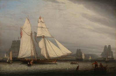 Cena do porto, 1842. de Robert Salmon