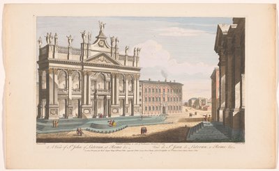 Vista da Igreja de São João de Latrão em Roma Uma vista de São João de Latrão, em Roma & c (título no objeto) Roma (título da série) de Robert Sayer