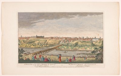 Gezicht op de stad Madrid Uma visão geral da cidade de Madrid, a capital do reino da Espanha (título no objeto) Madrid en Lisboa (título da série) de Robert Sayer