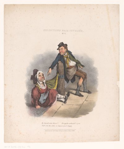 Desenho animado com homem e mulher embriagados
Selecções de Seymour. N.º 2 (título sobre o objecto) de Robert Seymour (attributed to)