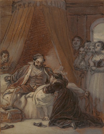 Christopher Sly e a Página, como Sua Esposa de Robert Smirke