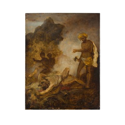Don Raphael e seus companheiros surpreendidos por corsários (óleo sobre papel colocado no painel) de Robert Smirke