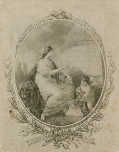 Promoção para uma performance do Messias de Handel, Abadia de Westminster, Londres, 29 de maio de 1784 de Robert Smirke