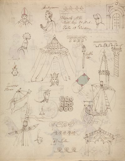 Estudos de um Registo Bíblico Francês MSS de Robert Smirke