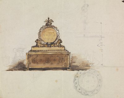 Estudo para uma peça de mobiliário de Robert Smirke