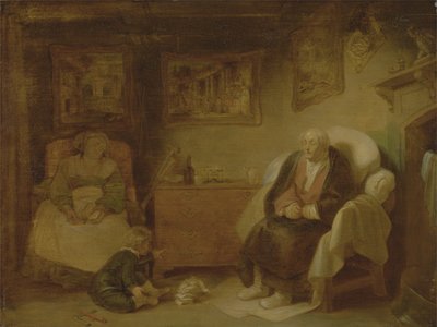 As Sete Idades do Homem: Segunda Infância, Ato II, cena vii de &39;As You Like It&39;, de William Shakespeare (caneta e tinta e óleo sobre papel) de Robert Smirke