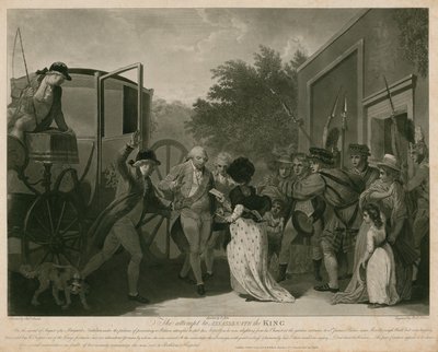A tentativa de assassínio do rei Jorge III em 1786 (gravura) de Robert Smirke