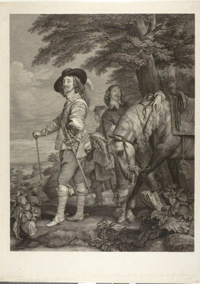 Charles I, Rei da Inglaterra, com James, 1º Duque de Hamilton de Robert Strange