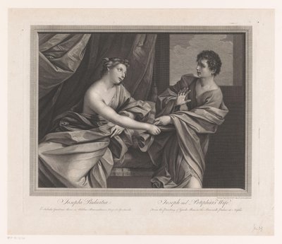A esposa de José e Potifar Josephi Pudicitia / Esposa de José e Potifar (título no objeto) de Robert Strange
