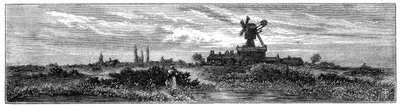 Moinho de vento em Wimbledon Common, 1880 de Robert Taylor Pritchett