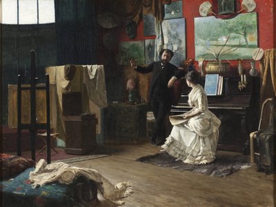 Intermezzo, por Thegerstrom, Robert (1857-1919). Óleo sobre tela de Robert Thegerstrom