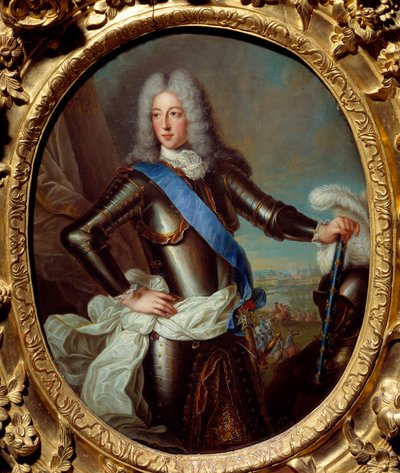 Retrato de Luís II de Bourbon, Príncipe de Conde (Bourbon-Conde) (Grand Conde) (1621-1686) anteriormente conhecido como o Marechal de Berwick Pintura de Robert Levrac Tournieres (1667-1752) Sol do século XVII. 0,38x0,31 m Rennes, Musee des Beaux Arts de Robert Tournieres