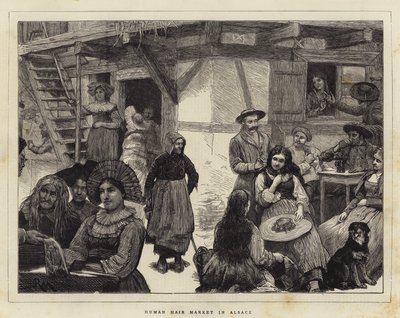 Mercado de cabelo humano na Alsácia de Robert Walker Macbeth